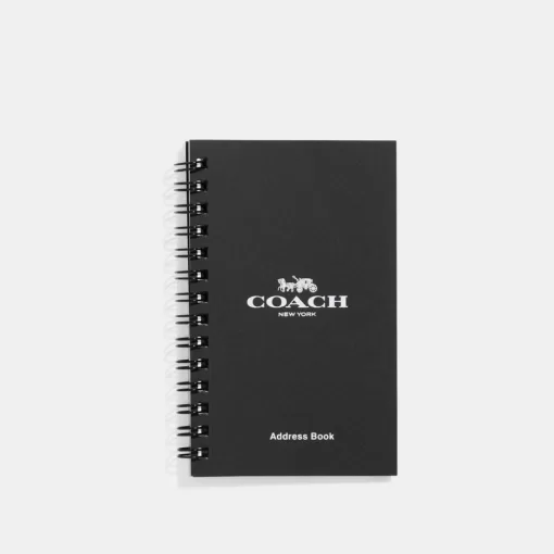 Coach 3 X5 Spiral Address Book Refill Travel Bag Men Multicolor