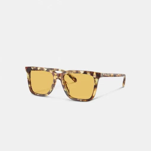 Coach Signature Square Sunglasses Sunglasses Men Orange